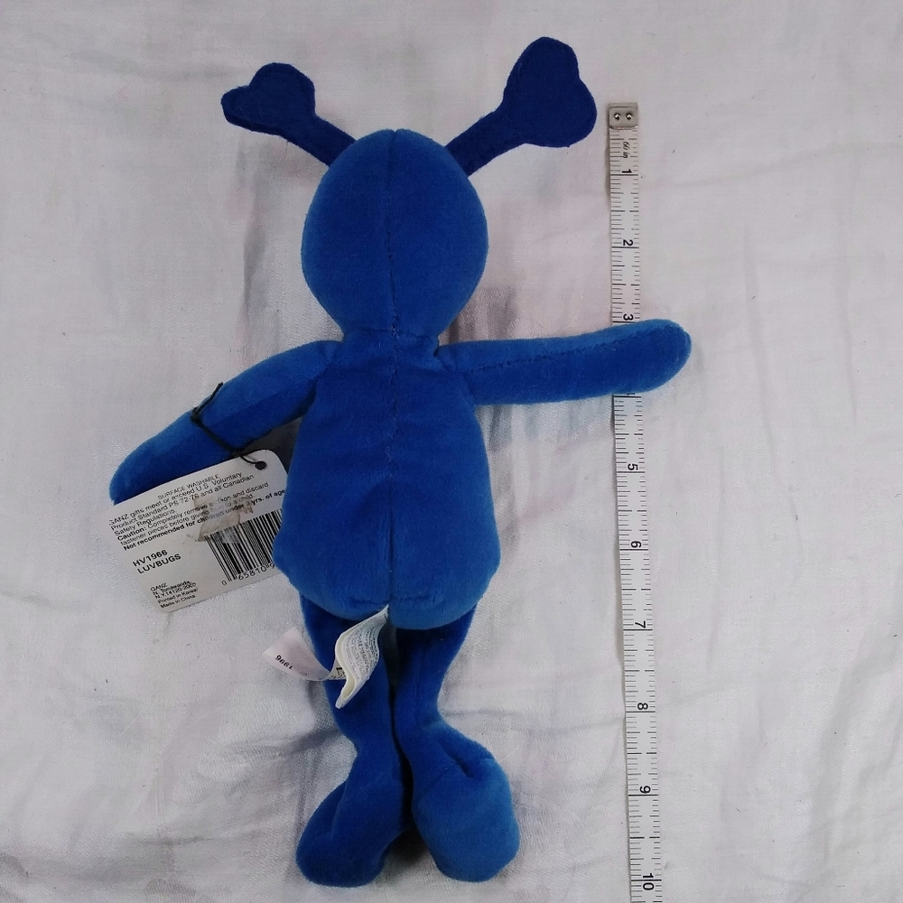 Ganz LUV BUGS Blue Plush TOY Beanie Stuffed Bug 1996 10" - Picture 6 of 12